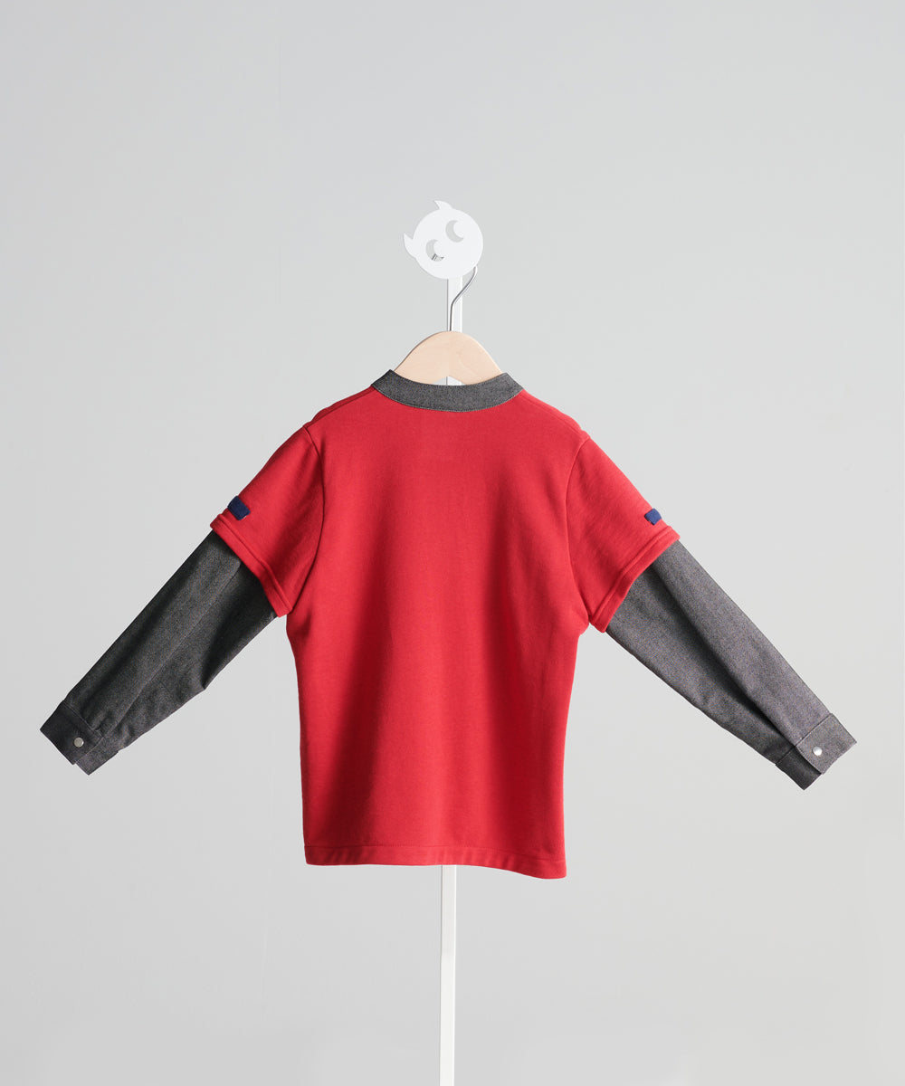 ベースボール・バンドカラーシャツ