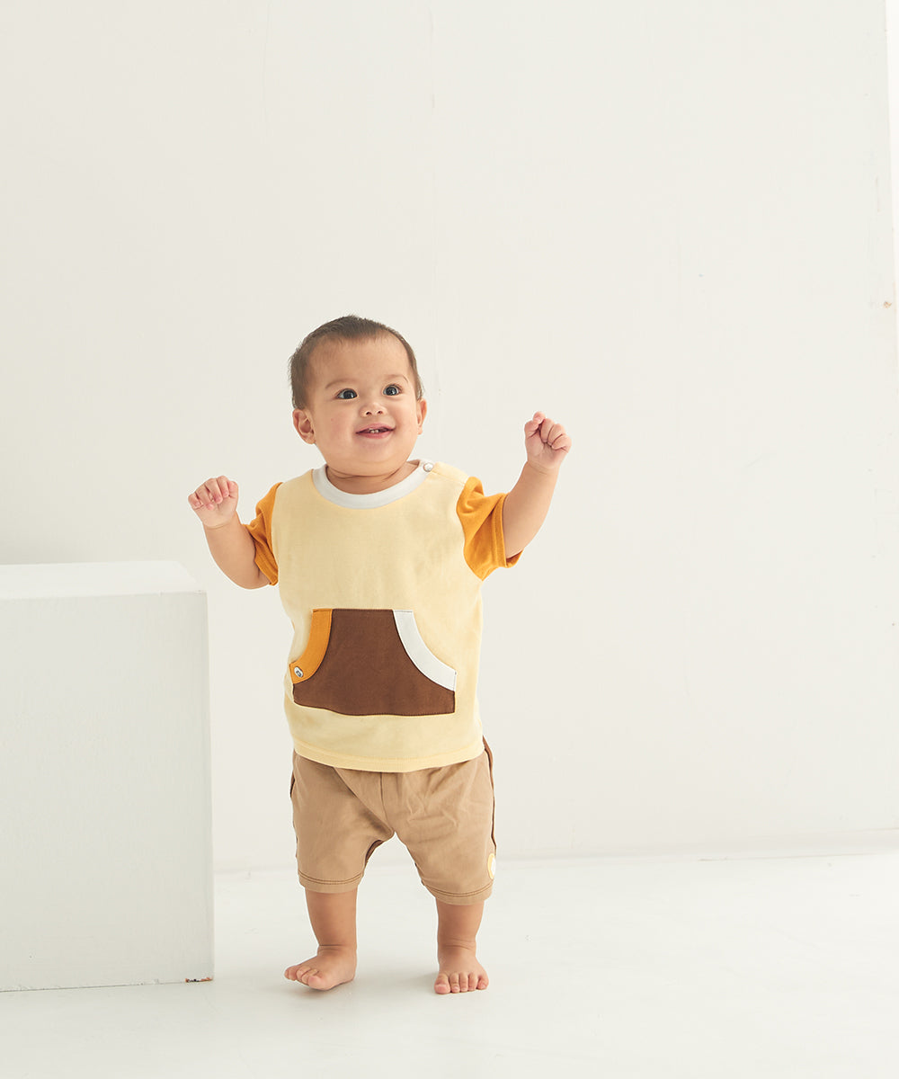 バイカラービッグポケットTシャツ