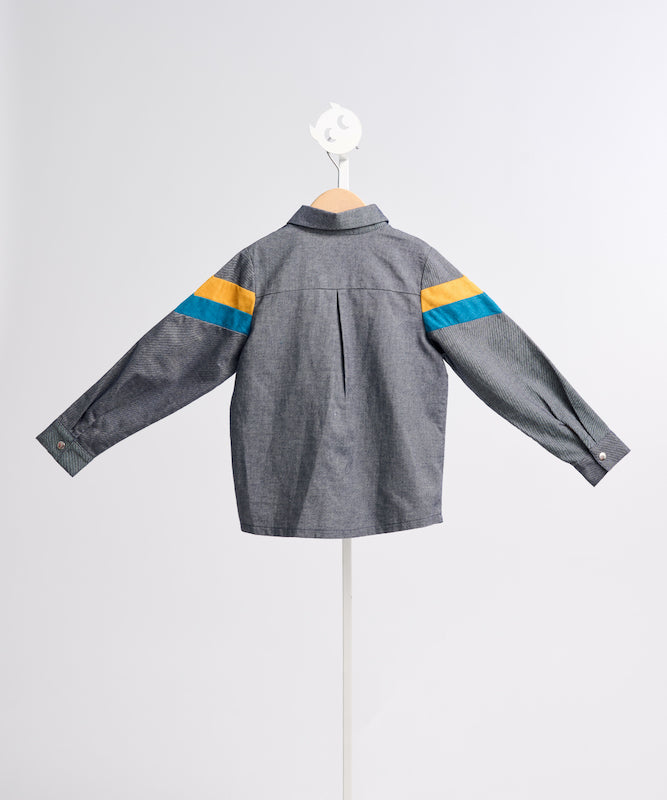 Victory パッチワークデニ ムシャツ