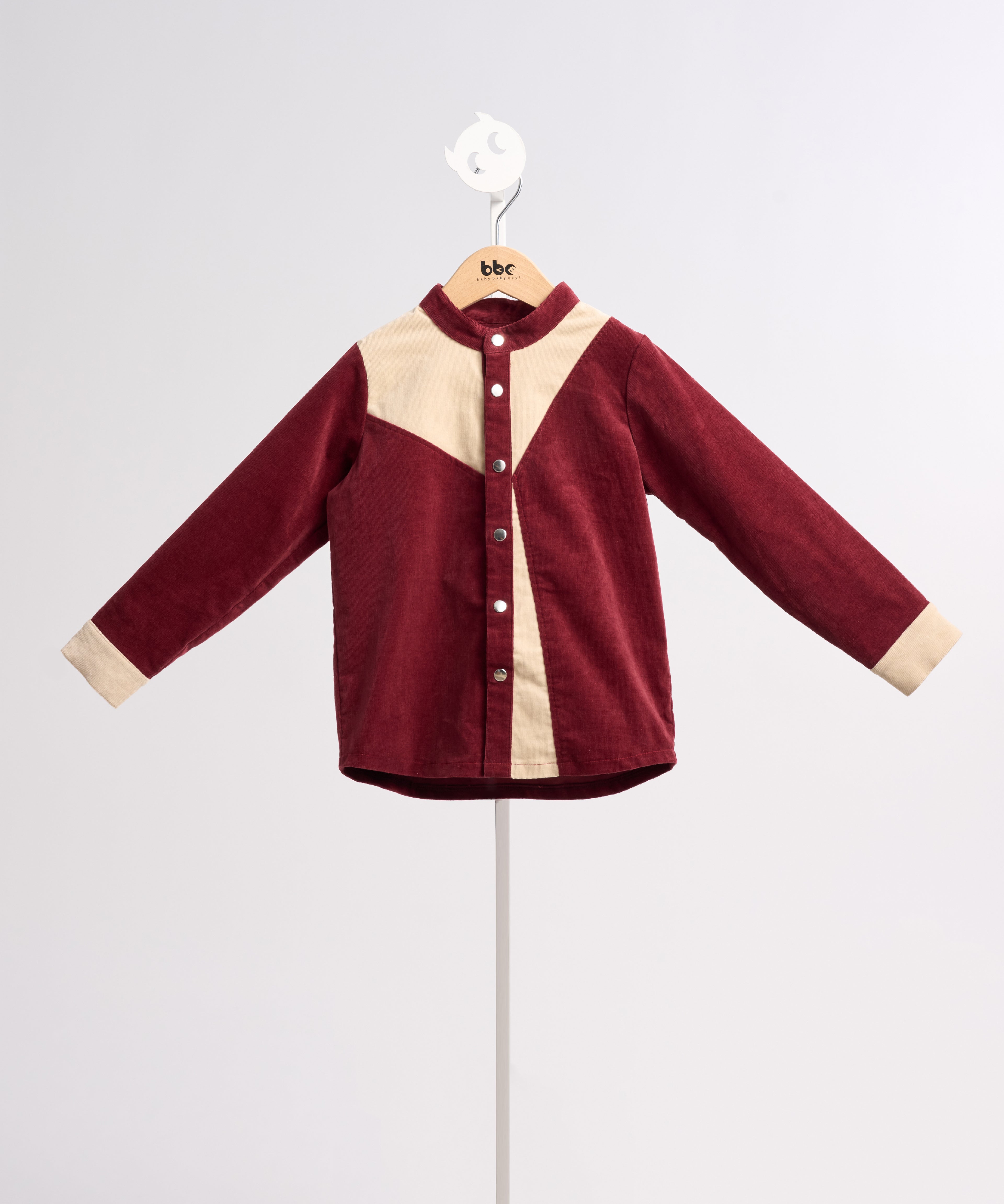 ガラスのピラミッドバイカラーシャツ