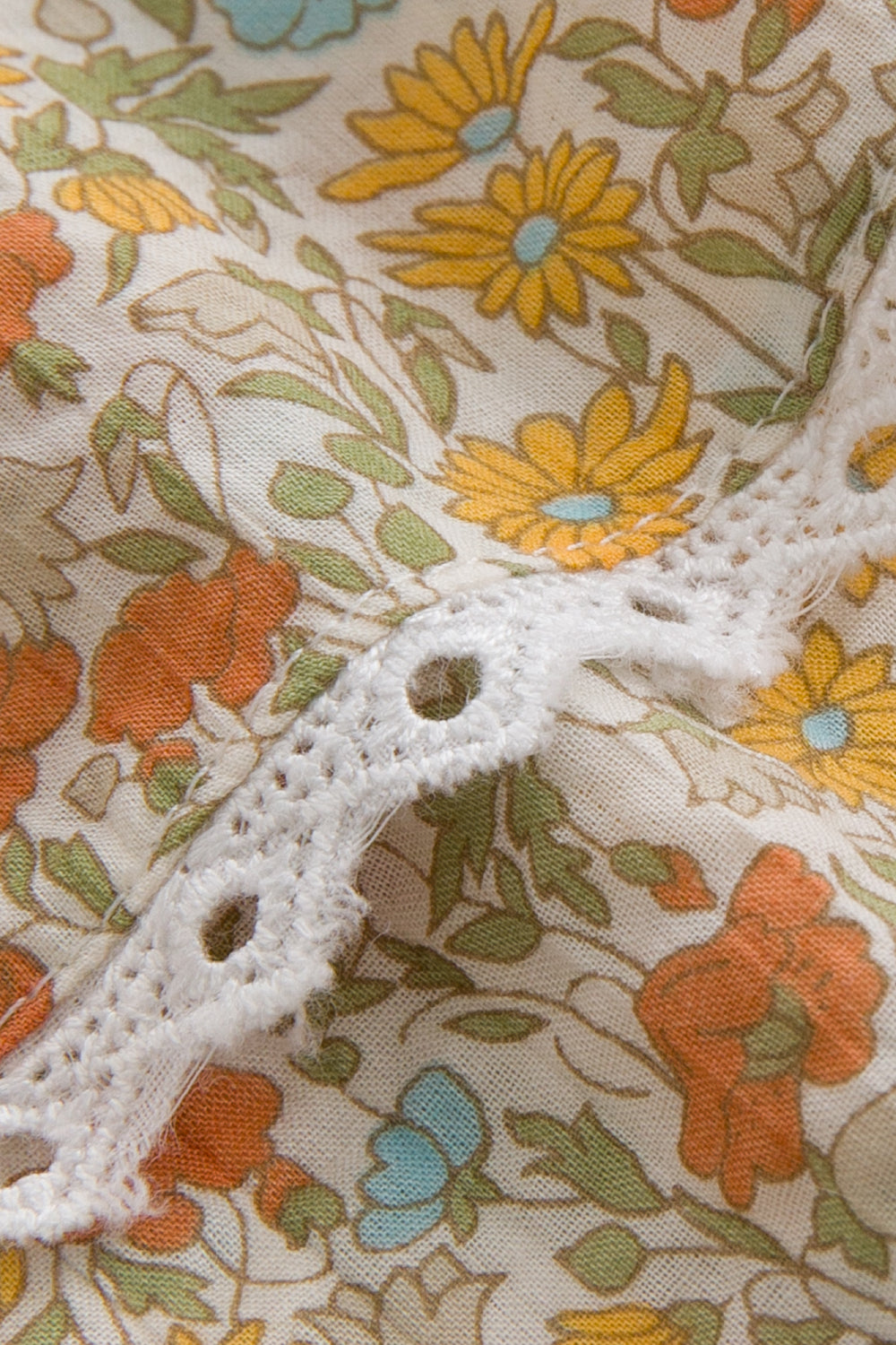 【予約商品】Luxury コレクション:Warm Garden フラワープリントサーキュラートップス