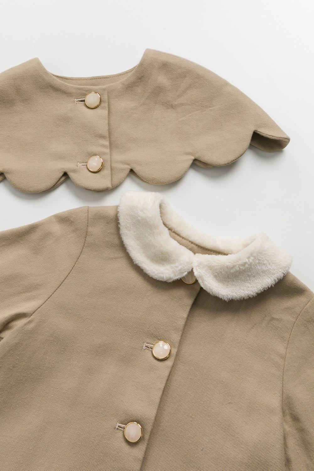 【予約商品】Mainコレクション:Cupcake 花びらツーピースロングコート