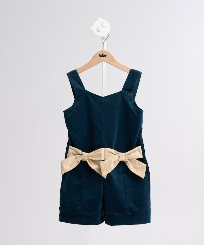 ユニークリボンコーデュロイサロペット