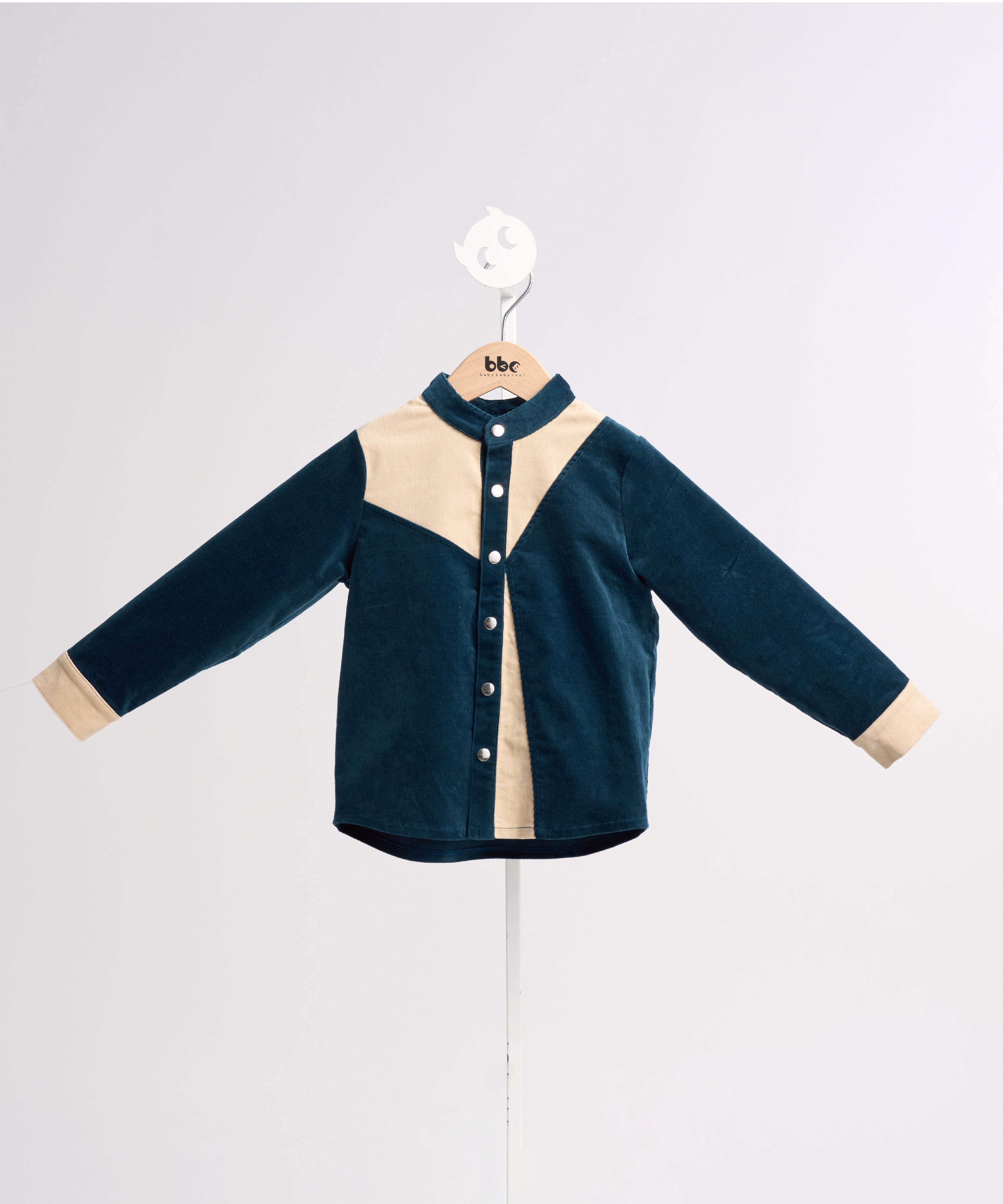 ガラスのピラミッドバイカラーシャツ