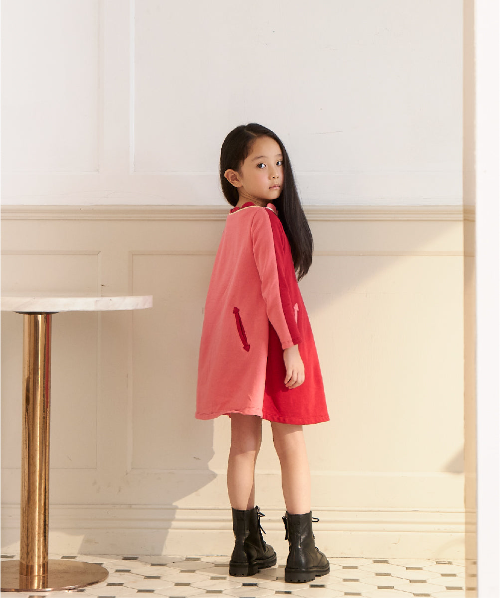 シャンソン・ブルーミングカラーワンピース