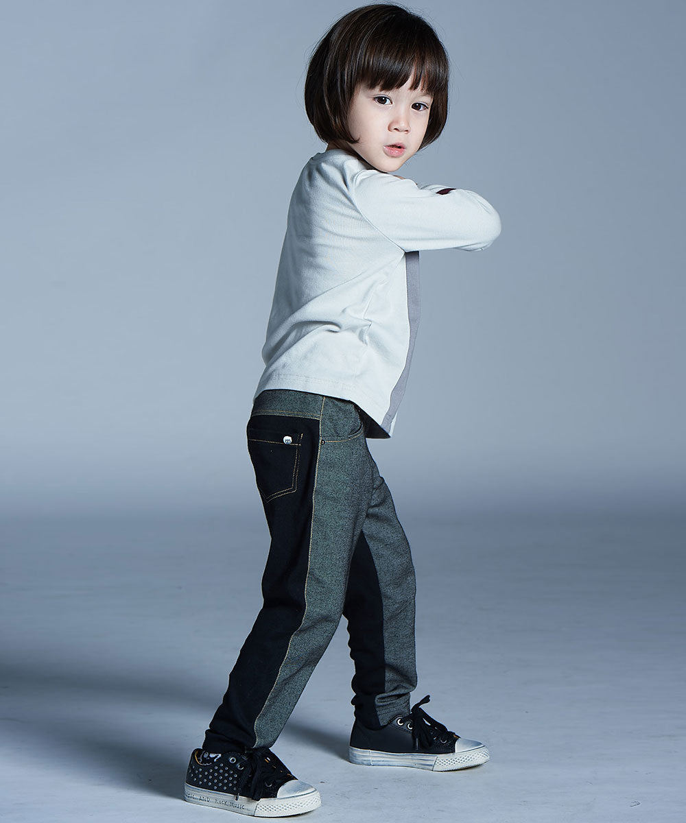 クラシックデニムサイドパネルパンツ