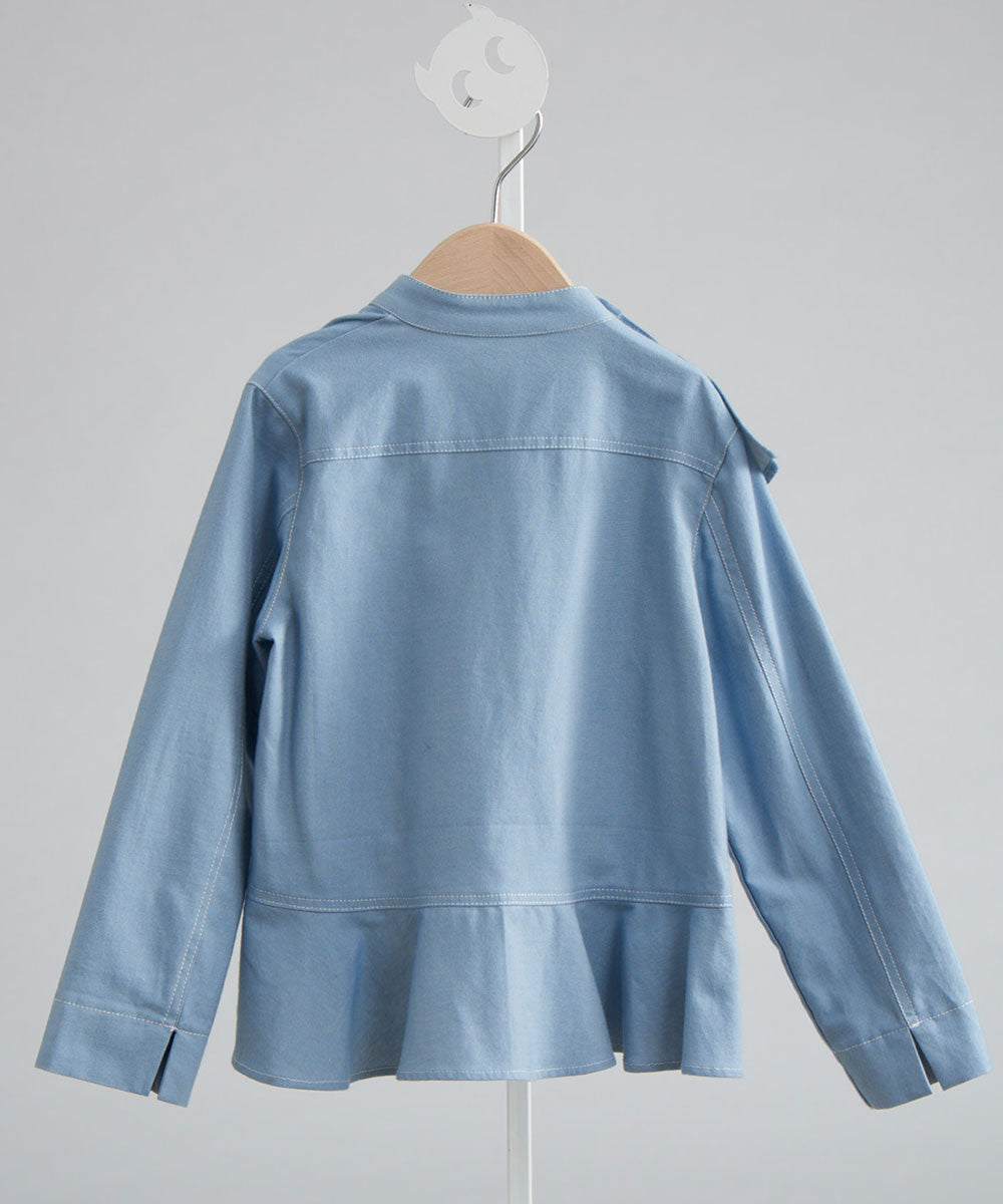 ドレーピングフリルトップス