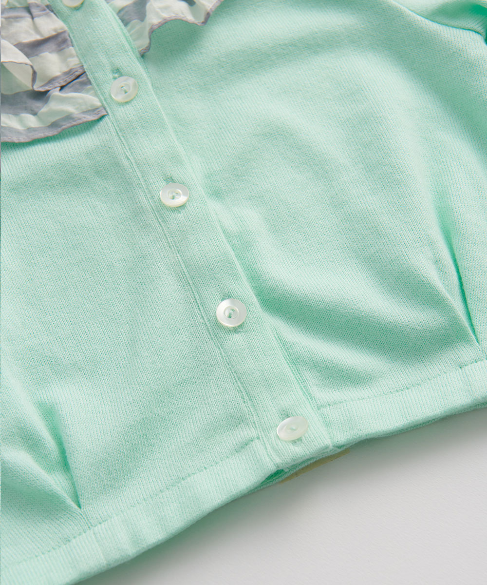 シャンソンフリルニットカーディガン