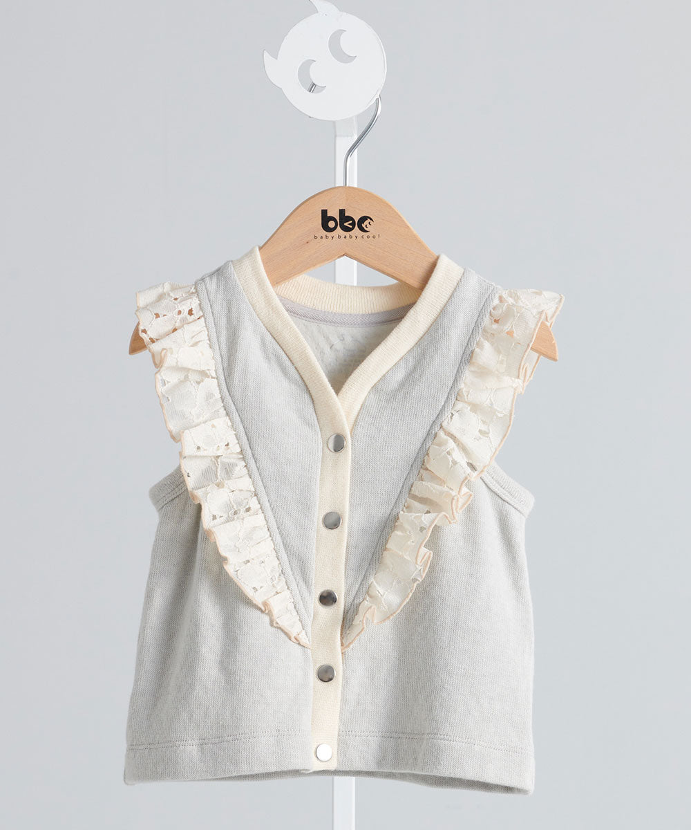 天使のフリルカーディガンベスト