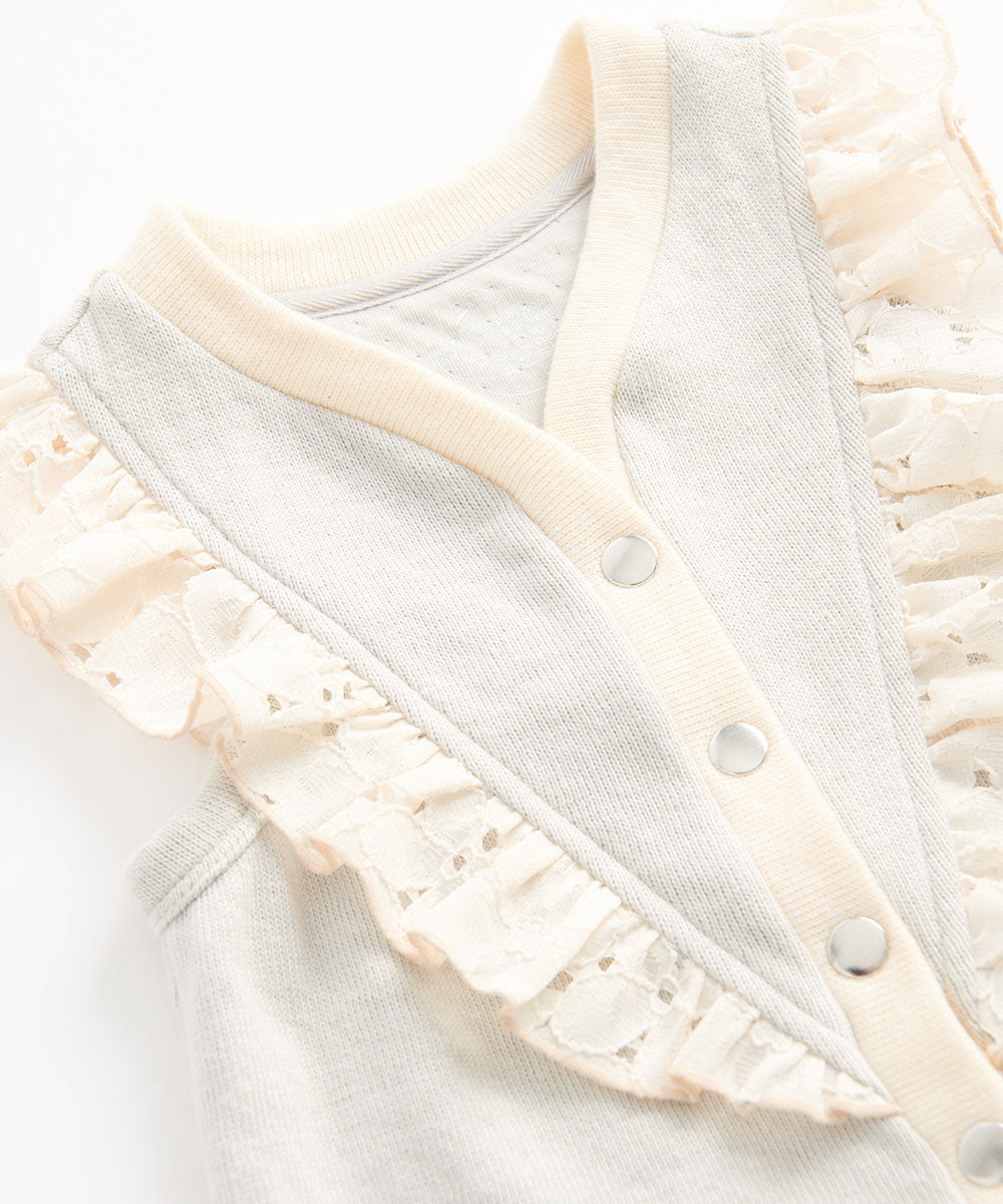 天使のフリルカーディガンベスト