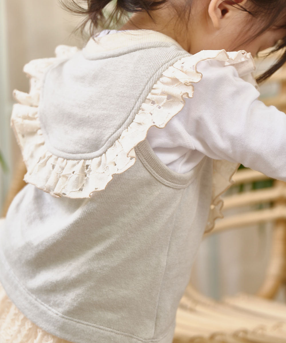 天使のフリルカーディガンベスト