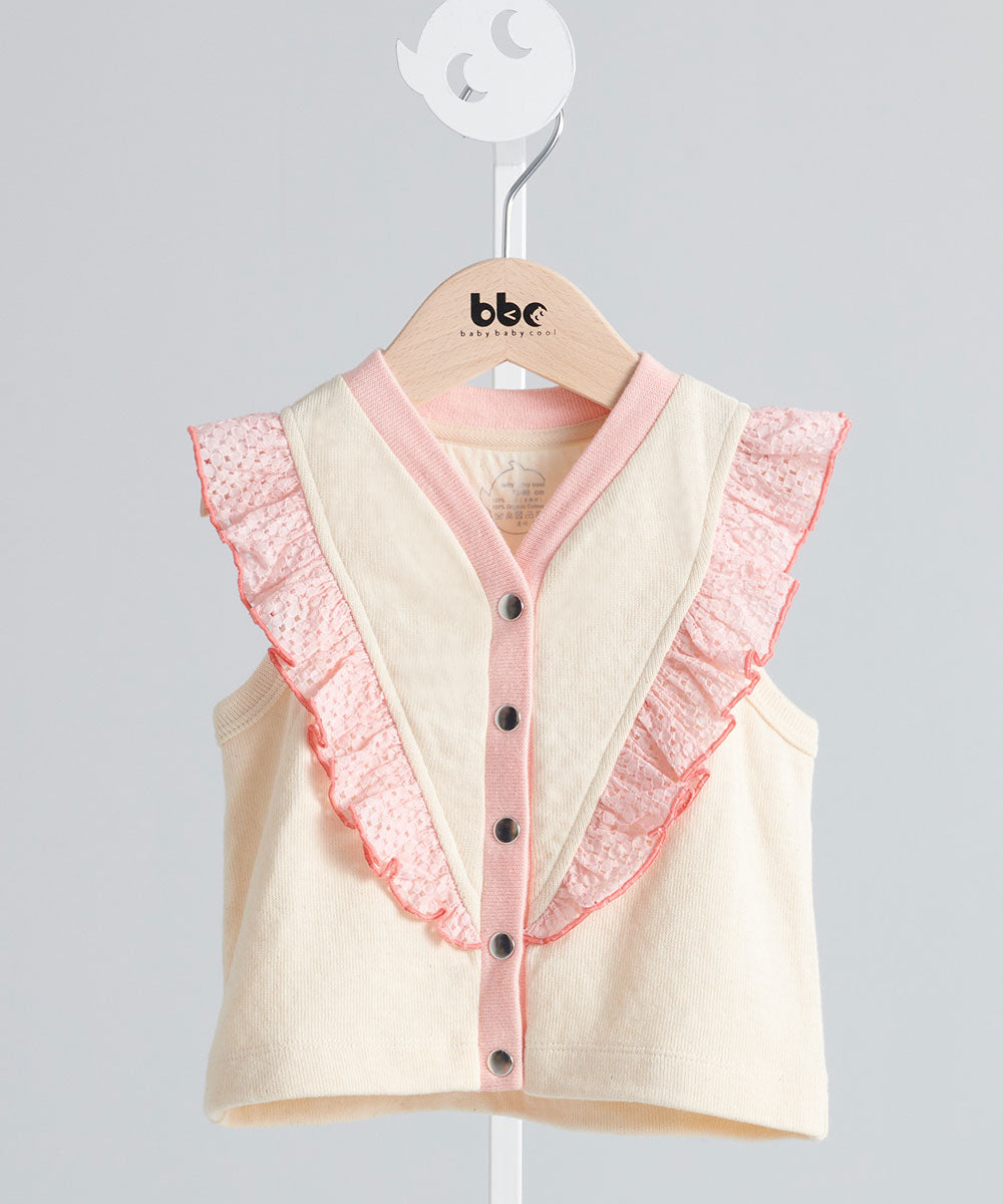 天使のフリルカーディガンベスト