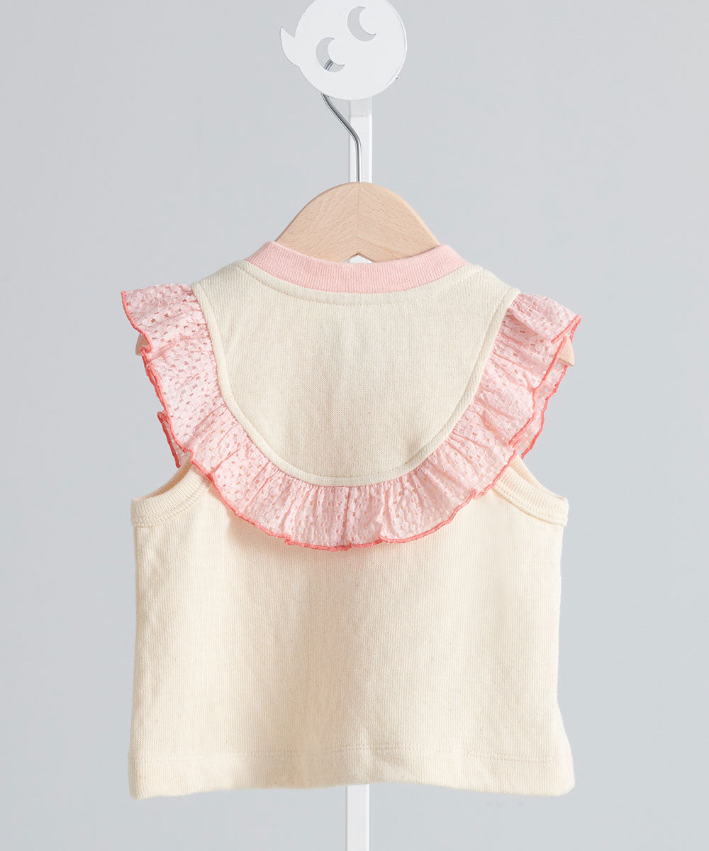 天使のフリルカーディガンベスト