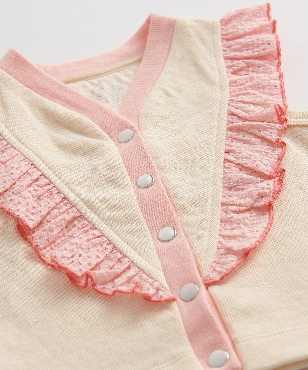 天使のフリルカーディガンベスト