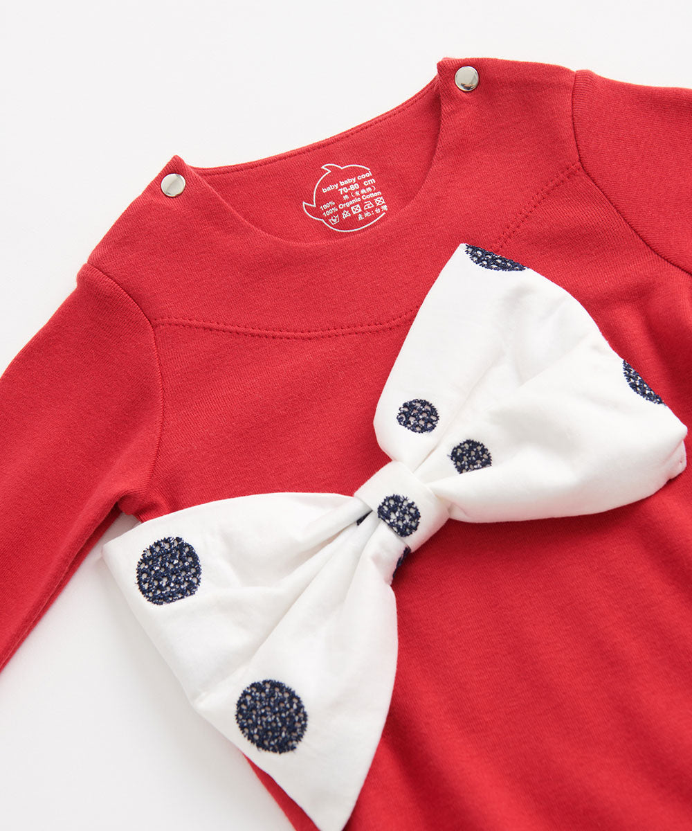 3Dフロントリボンロンパース