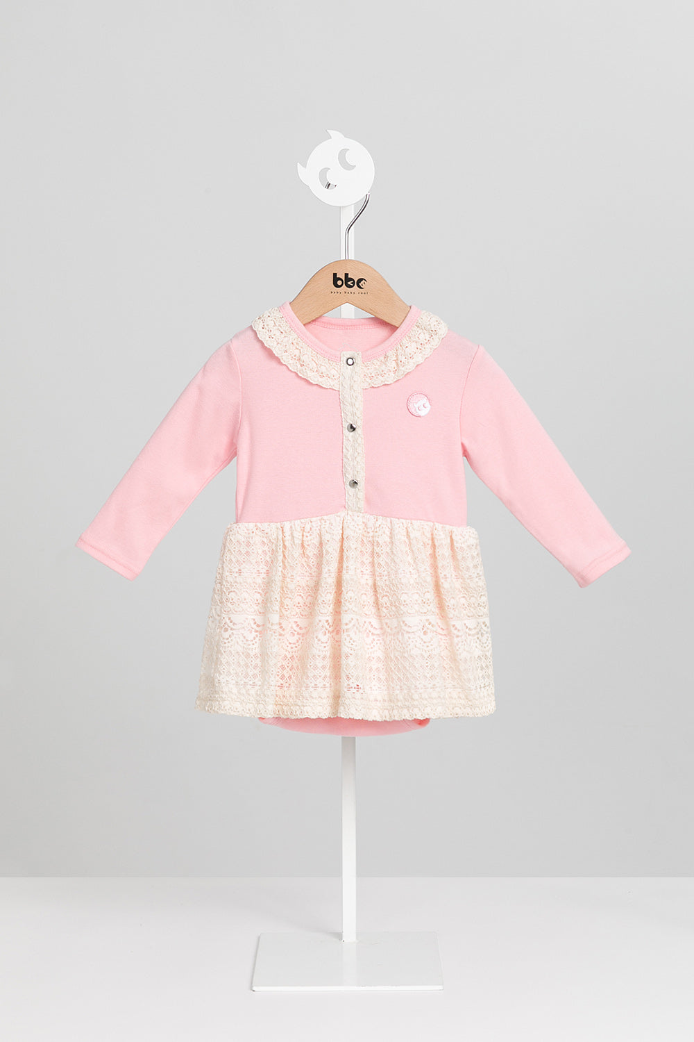 【予約商品】Mainコレクション：Petal Puffレースワンピースロンパース