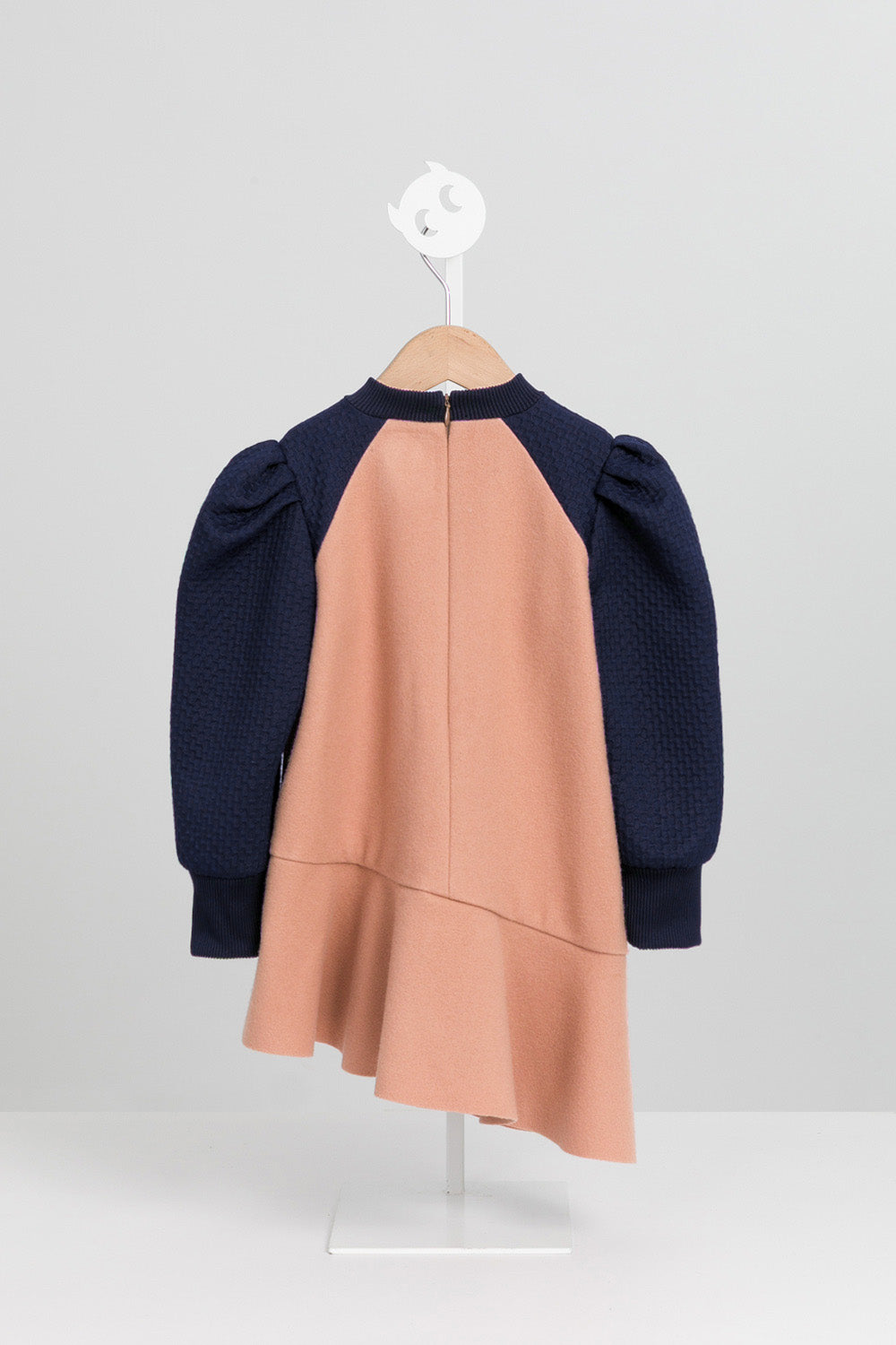 【予約商品】Luxuryコレクション：アシンメトリーウールロング丈トップス