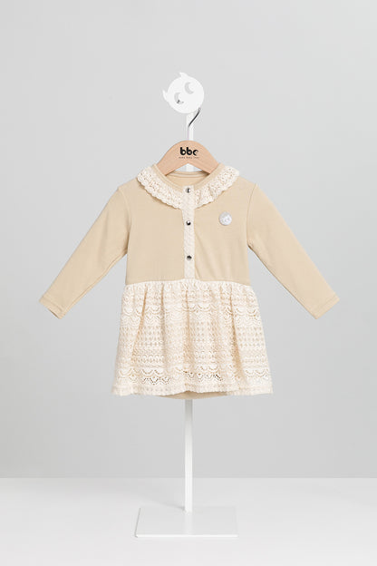 【予約商品】Mainコレクション：Petal Puffレースワンピースロンパース