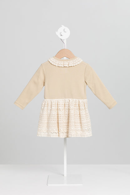 【予約商品】Mainコレクション：Petal Puffレースワンピースロンパース