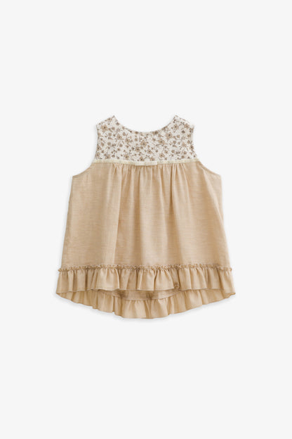 【予約商品】Luxury コレクション：Petit フラワープリントノースリーブトップス