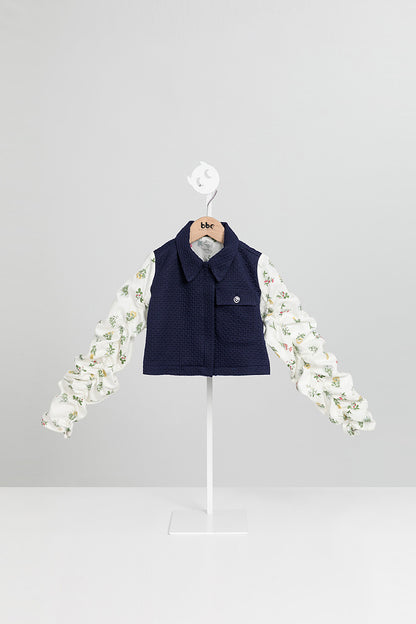 【予約商品】Luxuryコレクション：両袖ドローストリングショートジャケット