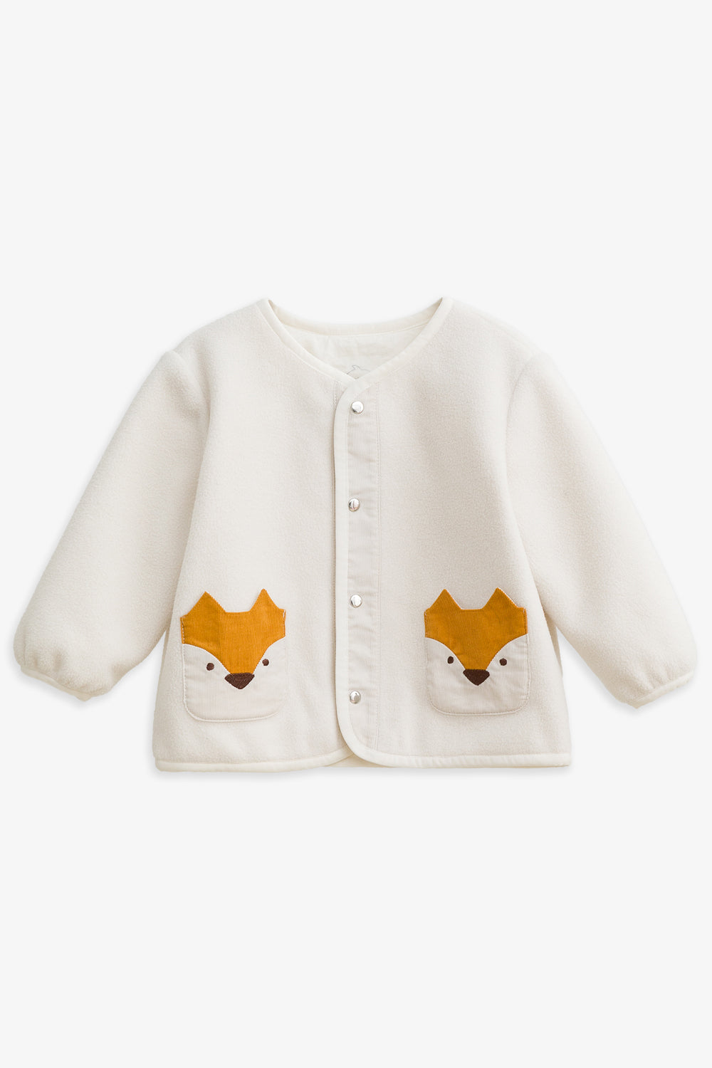 【予約商品】Luxuryコレクション：Little Fox Wanderer ノーカラー スナップボタン キツネポケット長袖ジャケット
