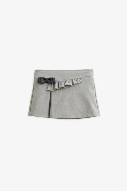 【予約商品】Luxuryコレクション：Lottie ハウンドトゥース フリルリボン プリーツ スカートロンパース