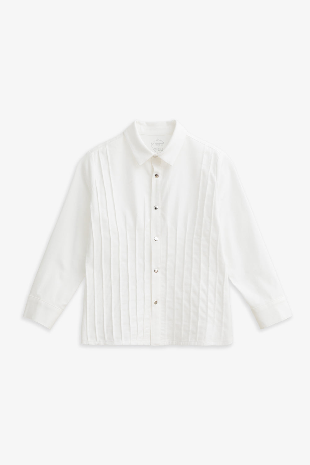 【予約商品】Mainコレクション：Little Poet ピンタック オーガニックコットン長袖シャツ