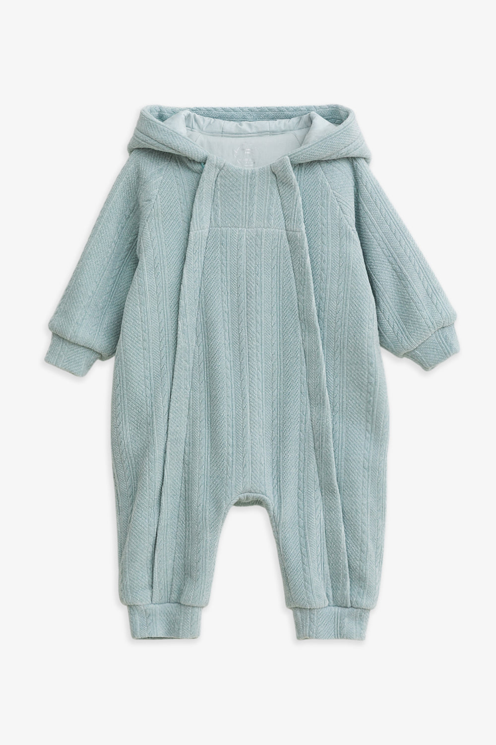 【予約商品】Luxuryコレクション：Bear Hug クマの耳 フーデッド ダブルジップ長袖カバーオール