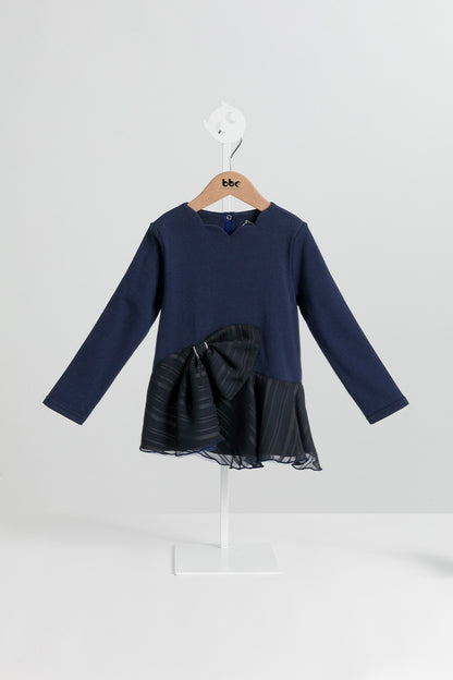 【予約商品】Mainコレクション：Ribbon Bloom 切替えブラウス