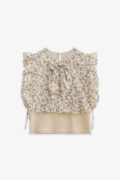 【予約商品】Luxury コレクション：Jardin フラワープリントトップス
