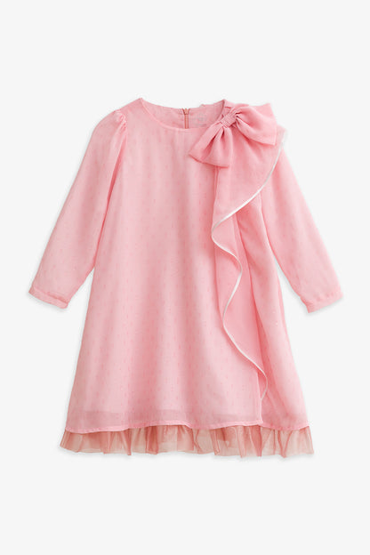 【予約商品】Luxuryコレクション：Rose Garden レイヤードフリル オーガンジー長袖ワンピース