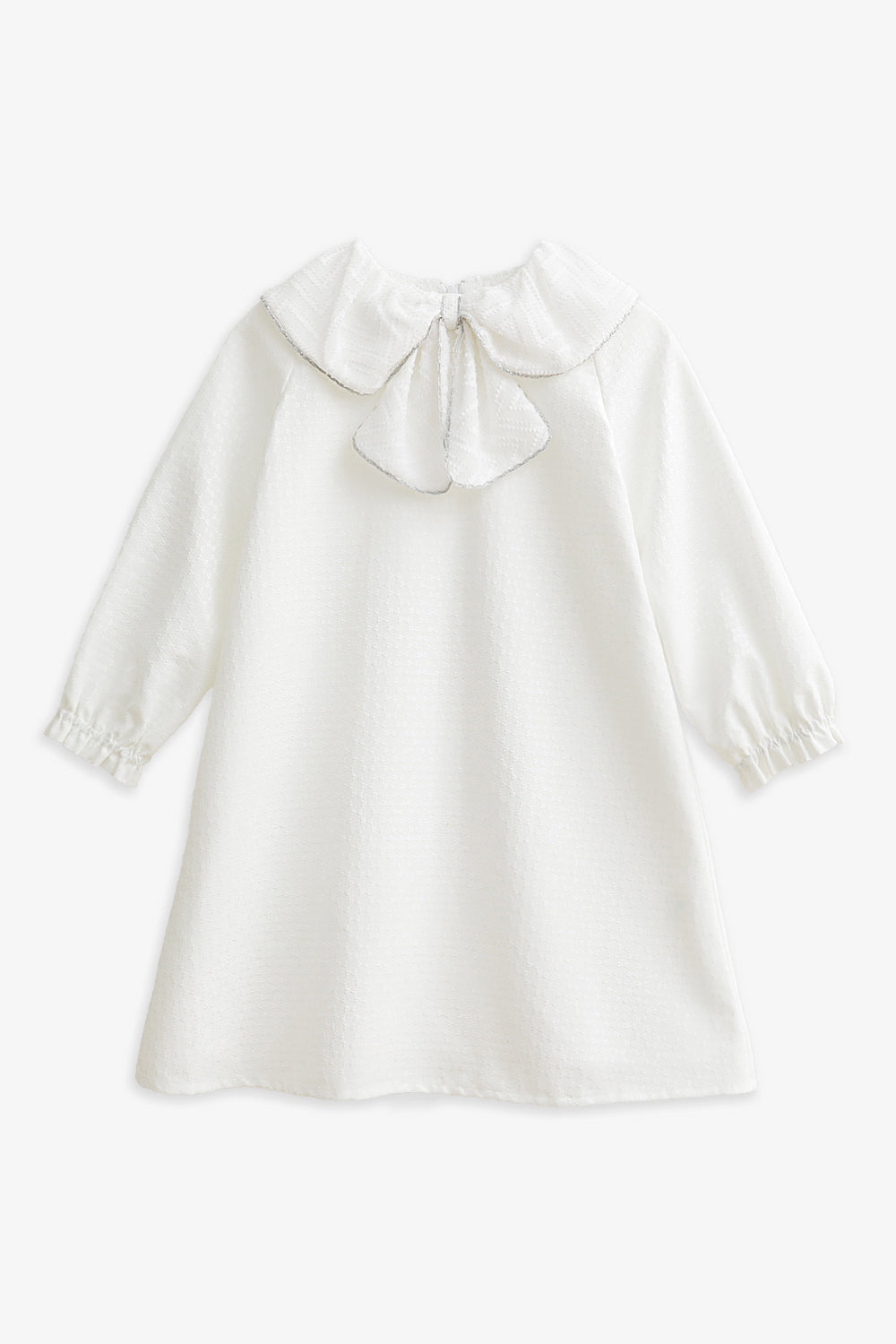 【予約商品】Luxuryコレクション：Sylvie ジャガードリボンカラー長袖ワンピース