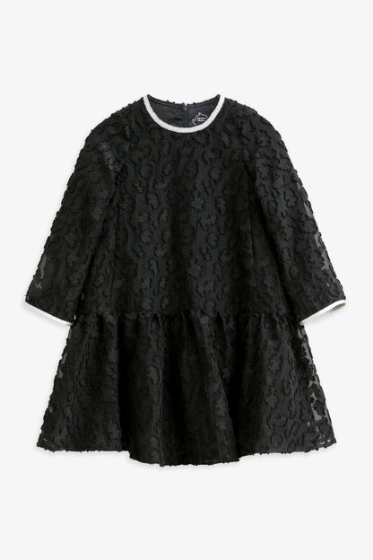 【予約商品】Luxuryコレクション：Daisy Cloud クラウドジャガード ラッフル長袖ワンピース
