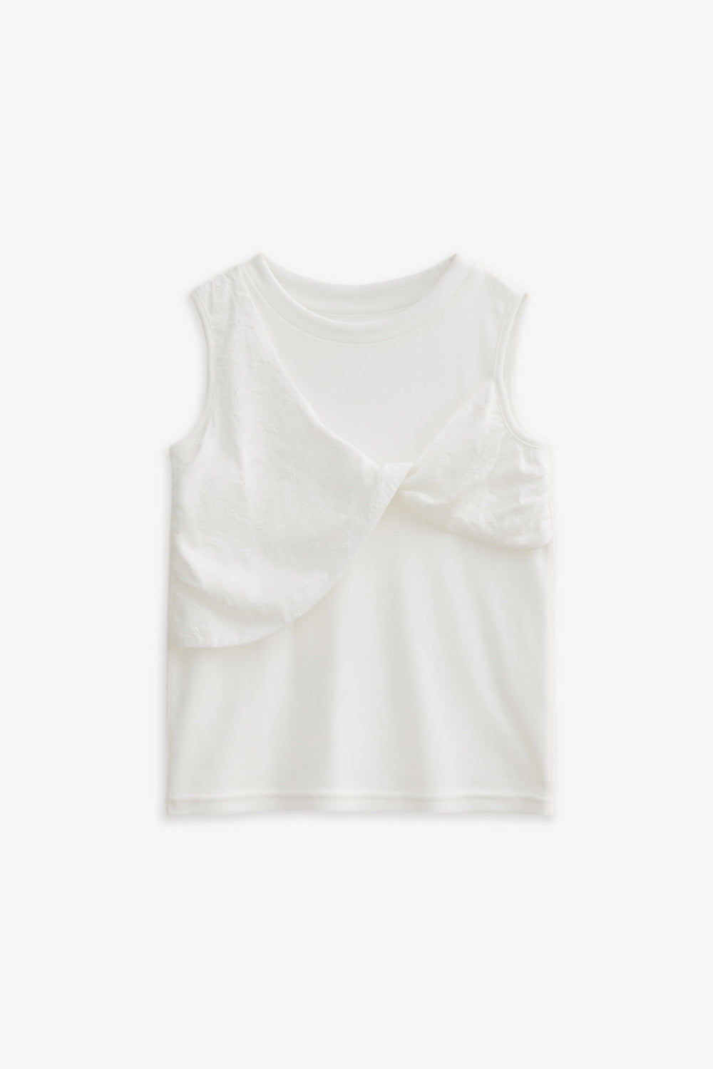 【予約商品】Luxury コレクション：Mini Fleur ツイストノースリーブトップス