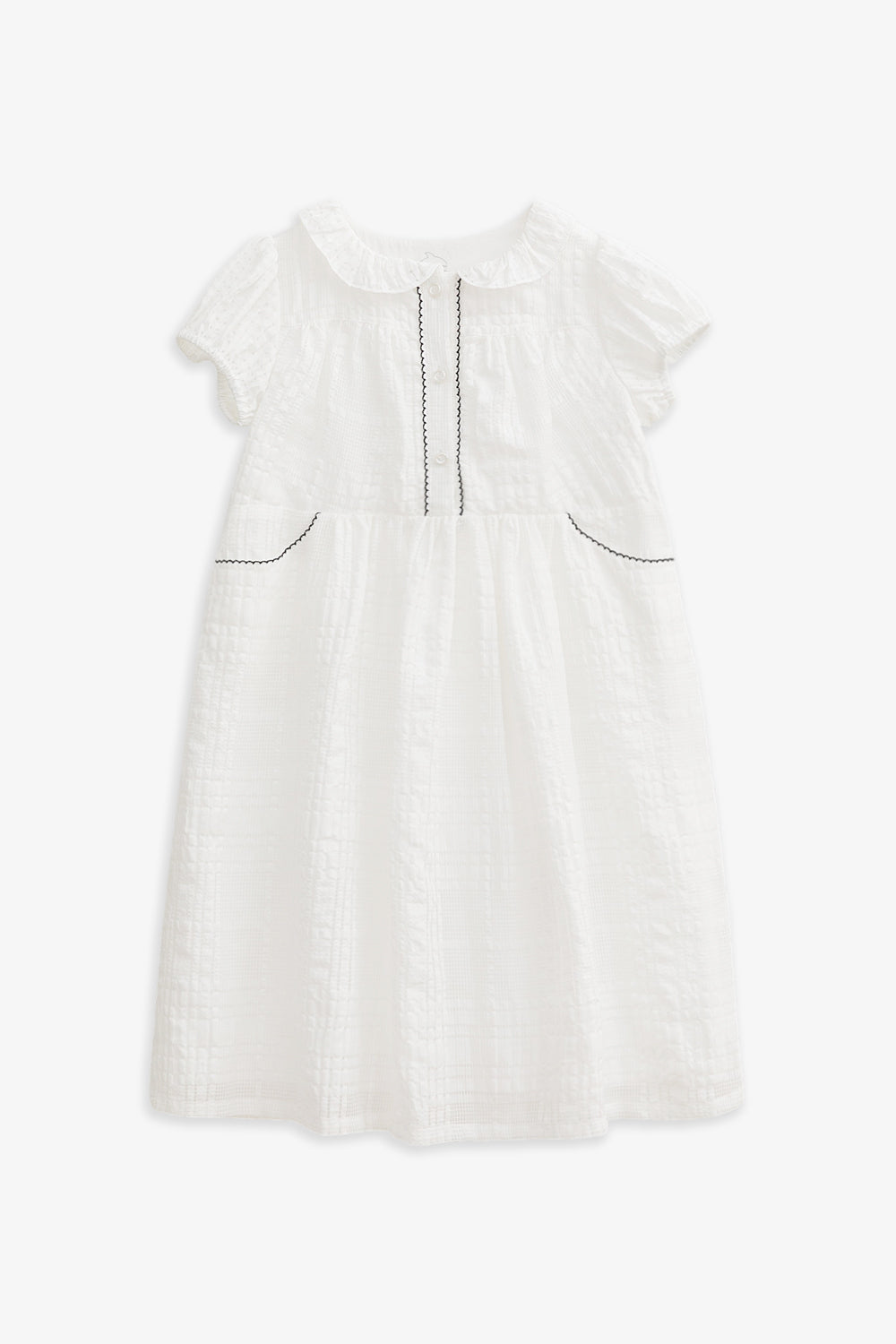 【予約商品】Luxury コレクション：Cotton Breeze コットンリネン混フリルワンピース