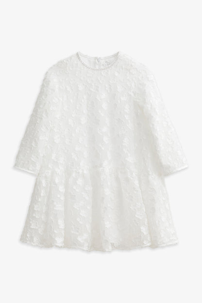 【予約商品】Luxuryコレクション：Daisy Cloud クラウドジャガード ラッフル長袖ワンピース