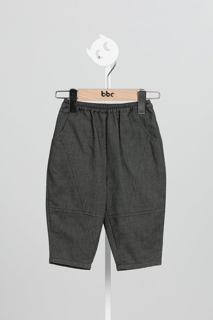 【予約商品】Mainコレクション：Peekaboo刺繍カーブパンツ