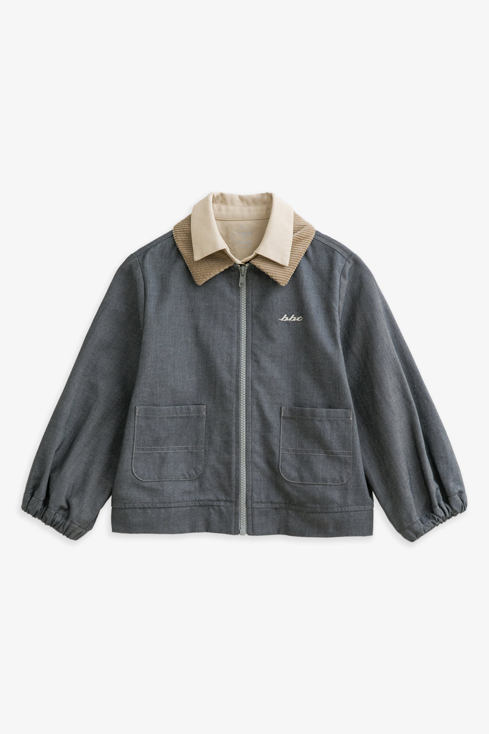 【予約商品】Mainコレクション：Arthur フェイクレイヤード デニム長袖ジャケット