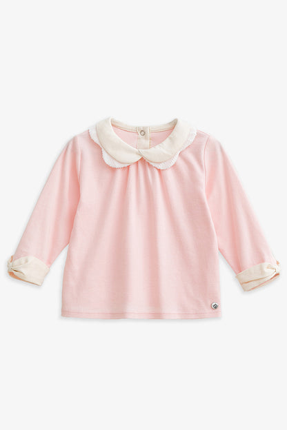【予約商品】Mainコレクション：Lily ダブルリボンカラー長袖トップス