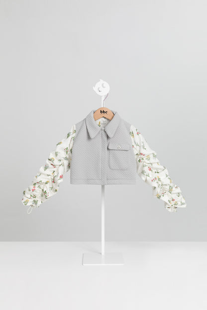 【予約商品】Luxuryコレクション：両袖ドローストリングショートジャケット