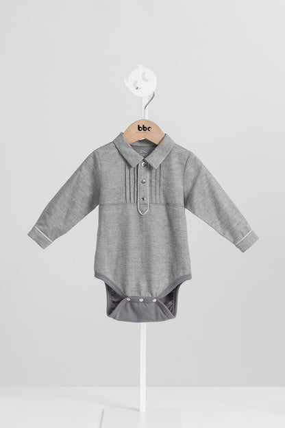 【予約商品】Mainコレクション：Monsieurリトルジェントルマンロンパース