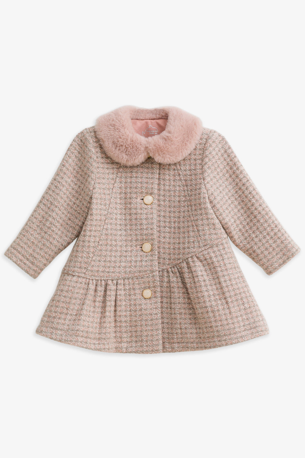【予約商品】Luxuryコレクション：Frankie ファーカラー付き ウール 長袖コート
