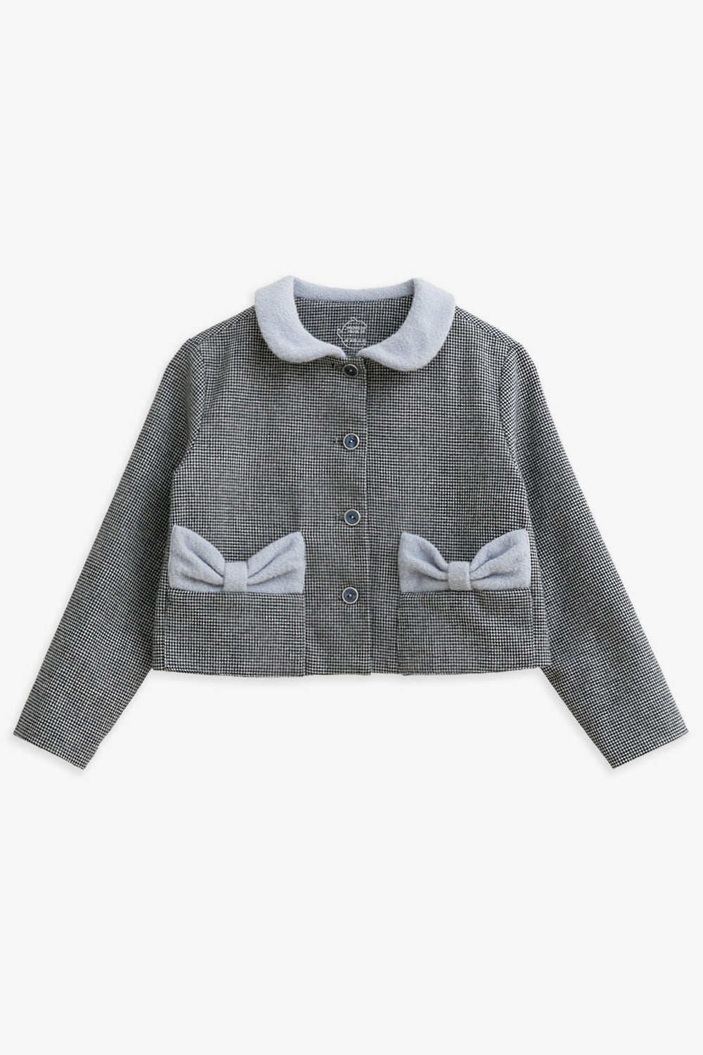 【予約商品】Luxuryコレクション：Winter Tale ハウンドトゥース リボンポケット長袖ジャケット