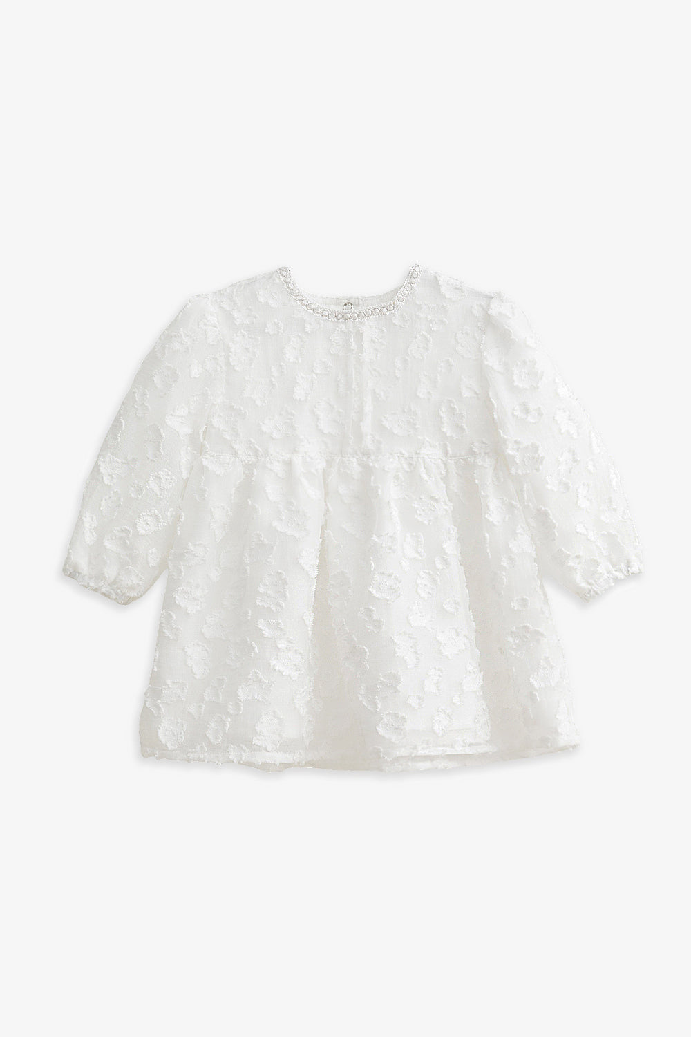 【予約商品】Luxuryコレクション：Daisy Cloud 雲柄ジャカード ふんわり長袖ワンピース
