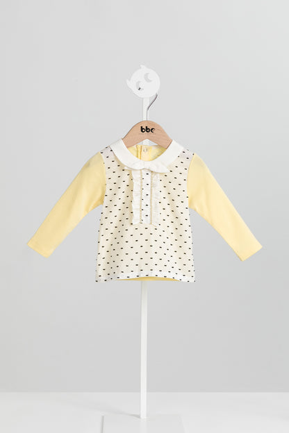 【予約商品】Mainコレクション：Dottyリボンカラーブラウス