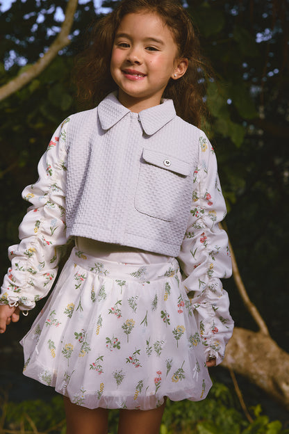 【予約商品】Luxuryコレクション：Flutter Flora バルーンキュロットスカート