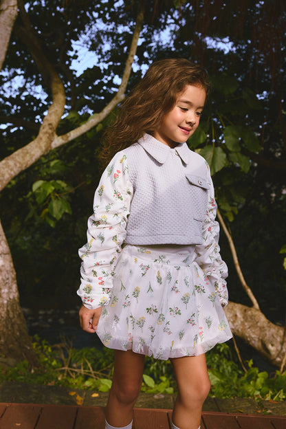 【予約商品】Luxuryコレクション：Flutter Flora バルーンキュロットスカート