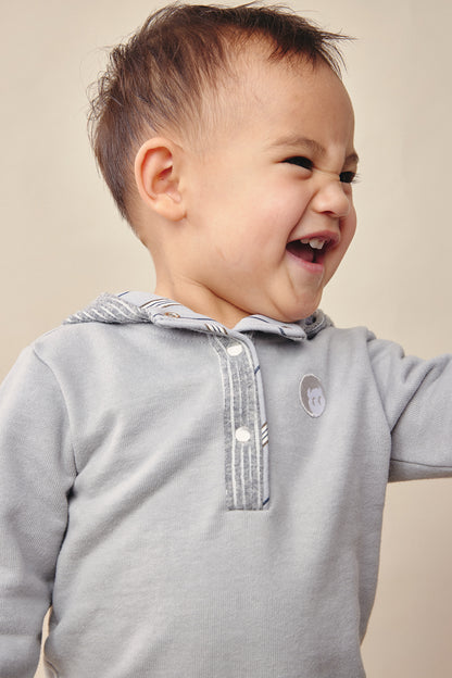 【予約商品】Mainコレクション：Warm Hug切替えフード付きトップス