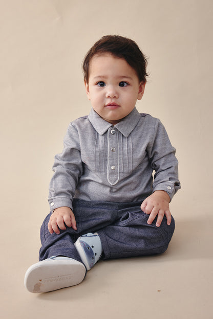 【予約商品】Mainコレクション：Monsieurリトルジェントルマンロンパース